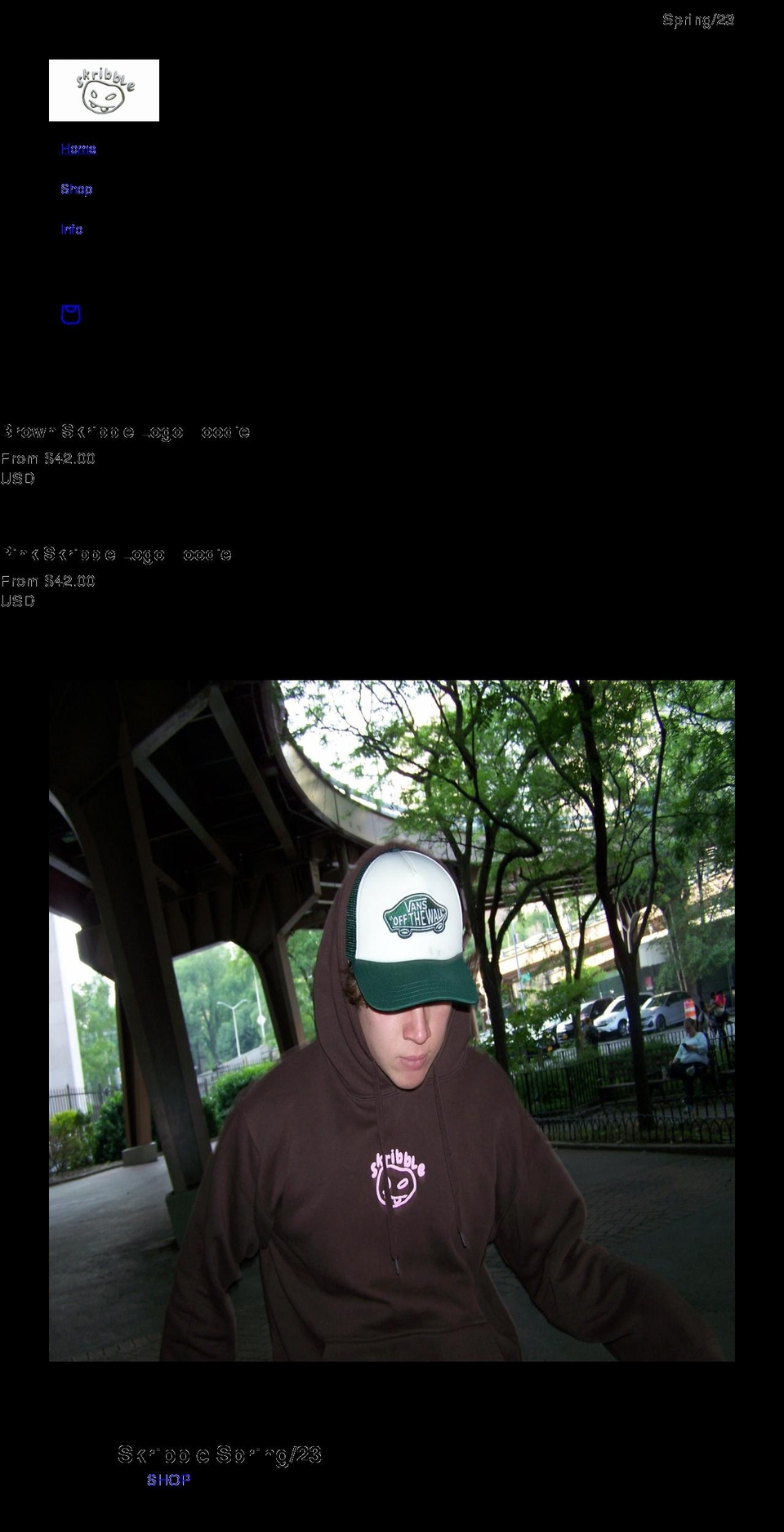 skribbleskate.com shopify website screenshot