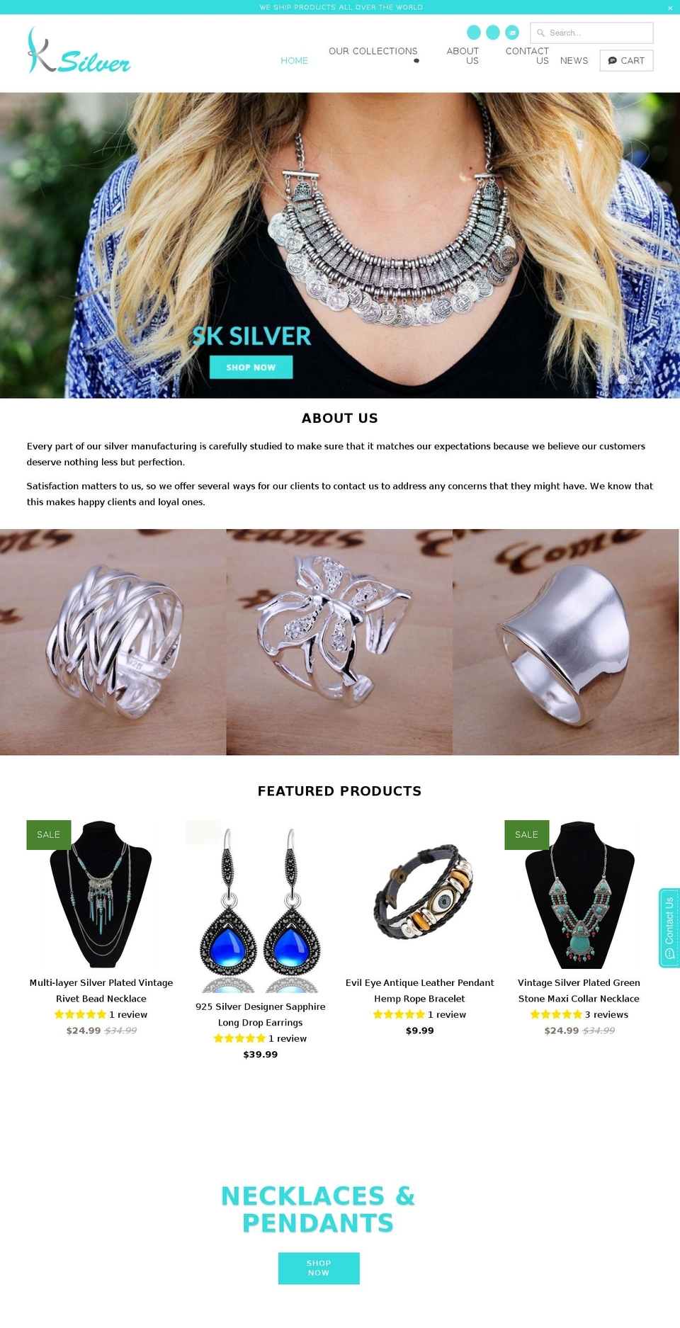 sksilver.com — Shopify storefront screenshot