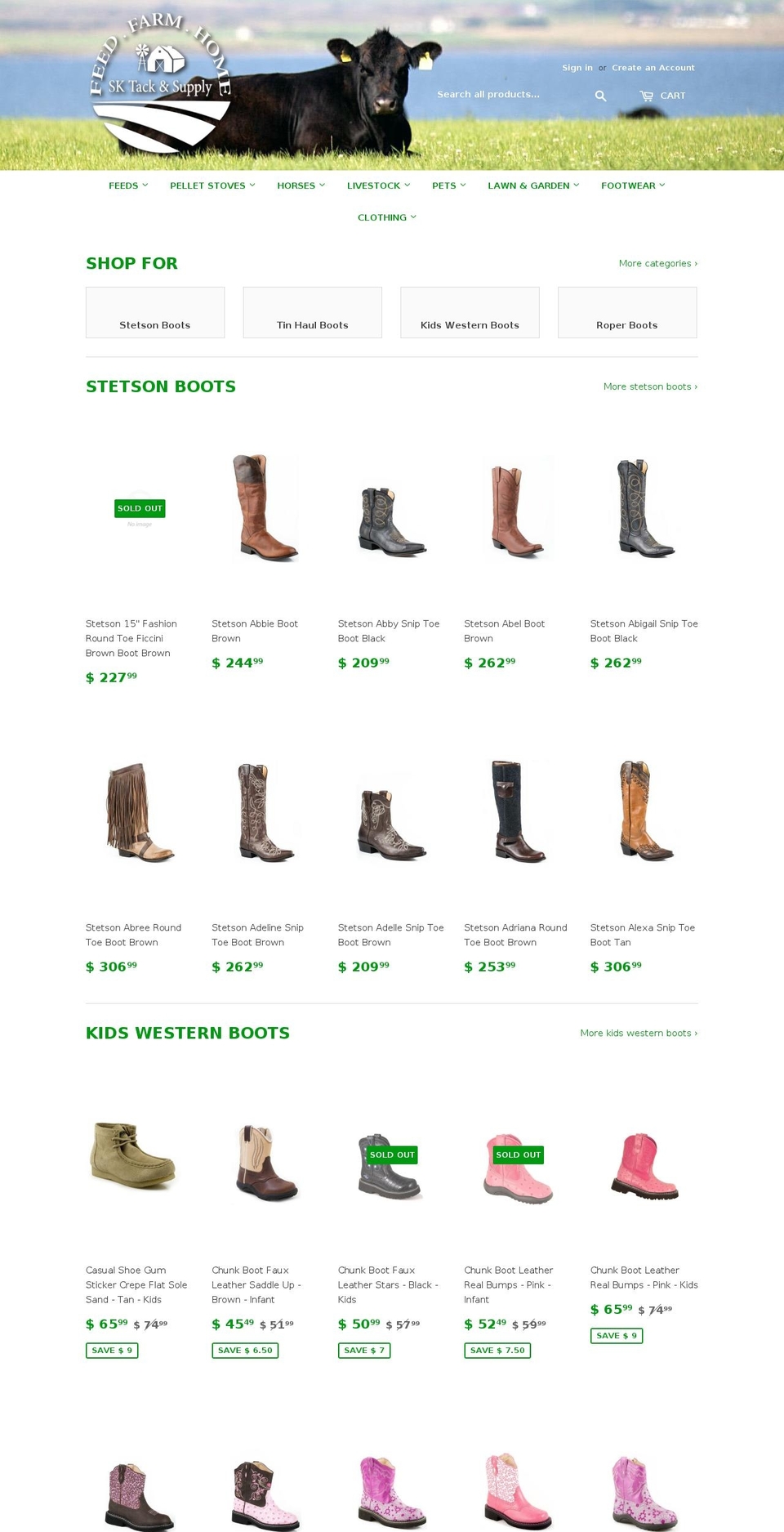 sktackandsupply.com shopify website screenshot