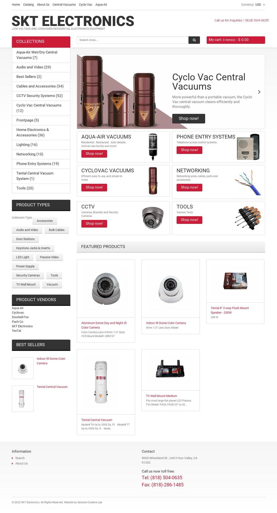sktelectronics.com shopify website screenshot