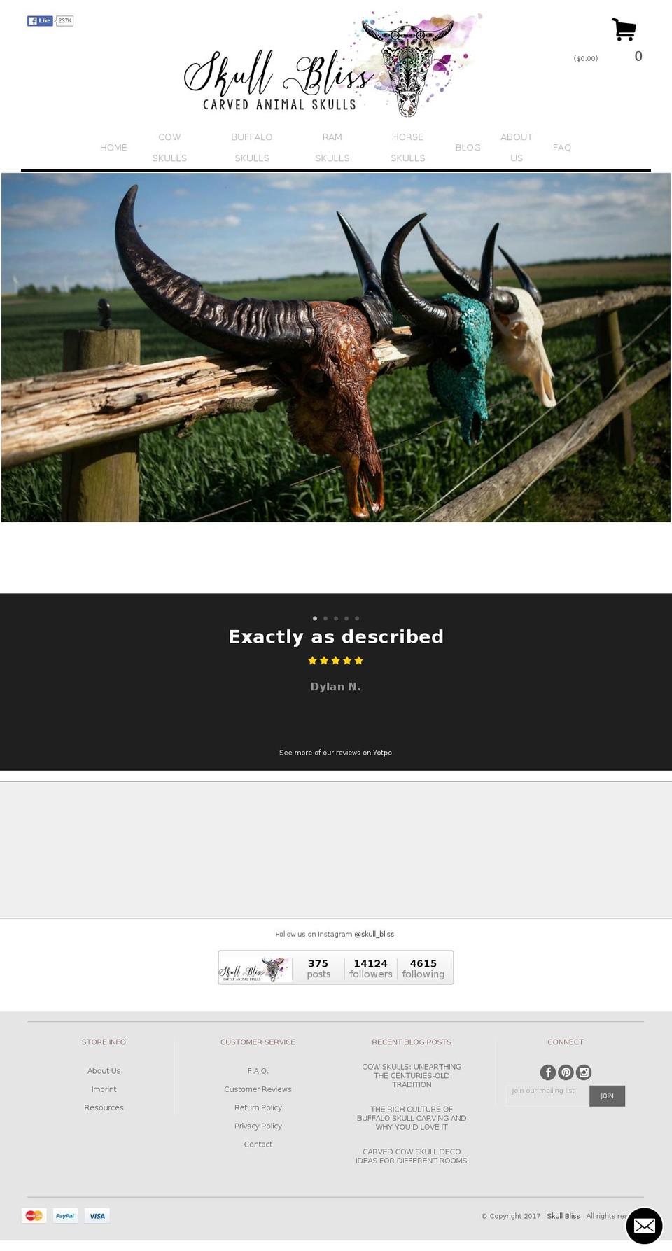 skullbliss.com shopify website screenshot