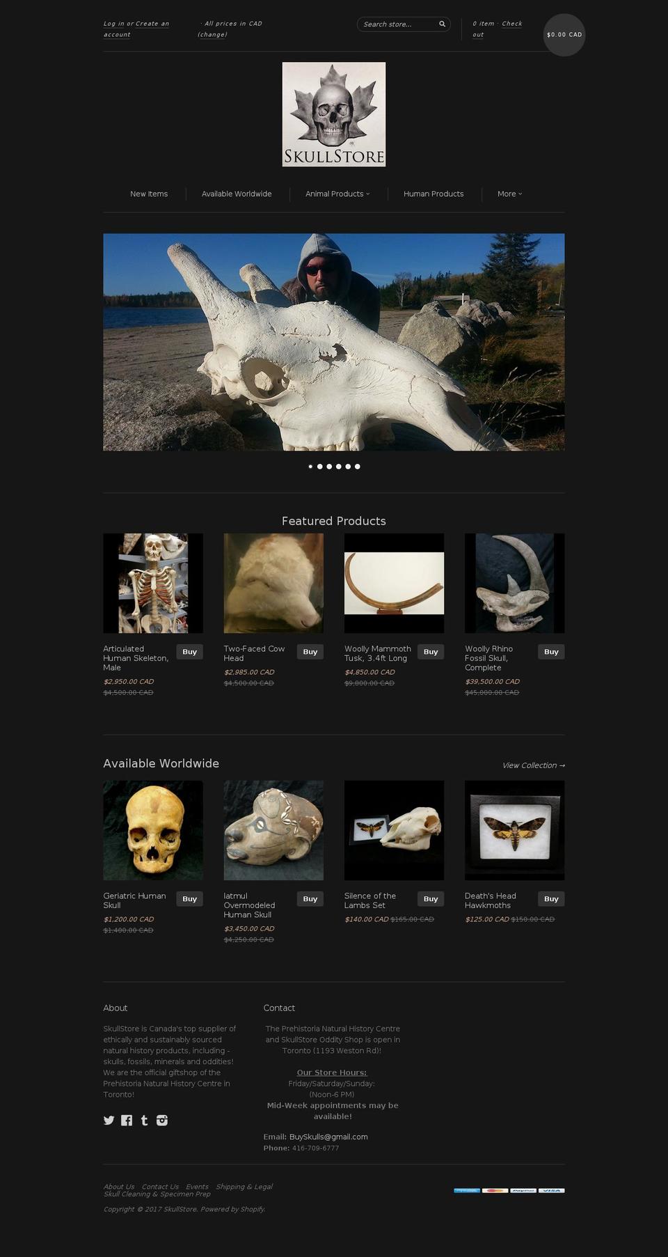 skullcanada.com shopify website screenshot