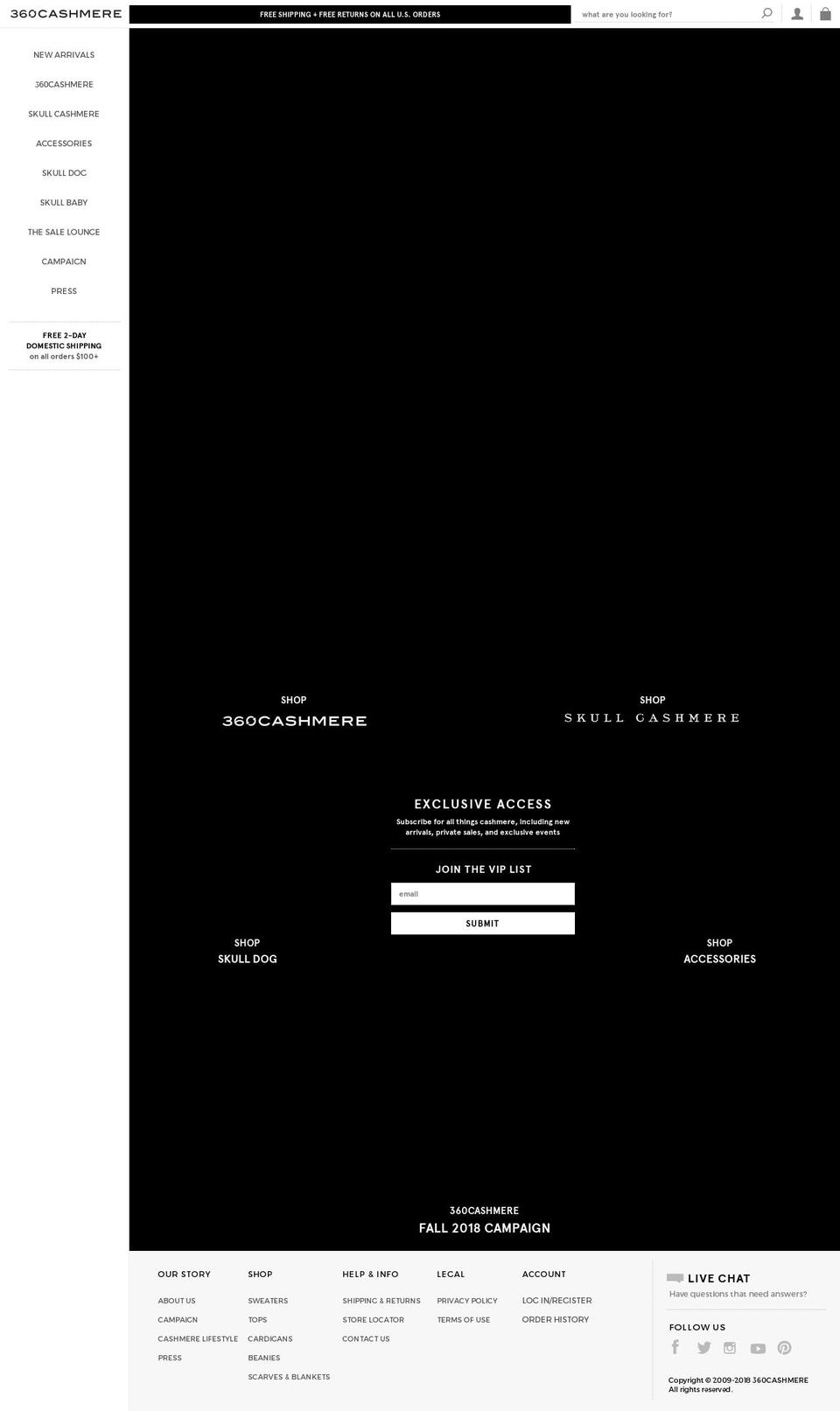 360Cashmere by SDG Shopify theme site example skullcashmere.com