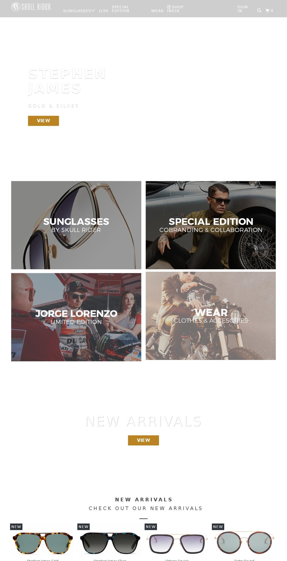 skullexperience.com — Shopify storefront screenshot