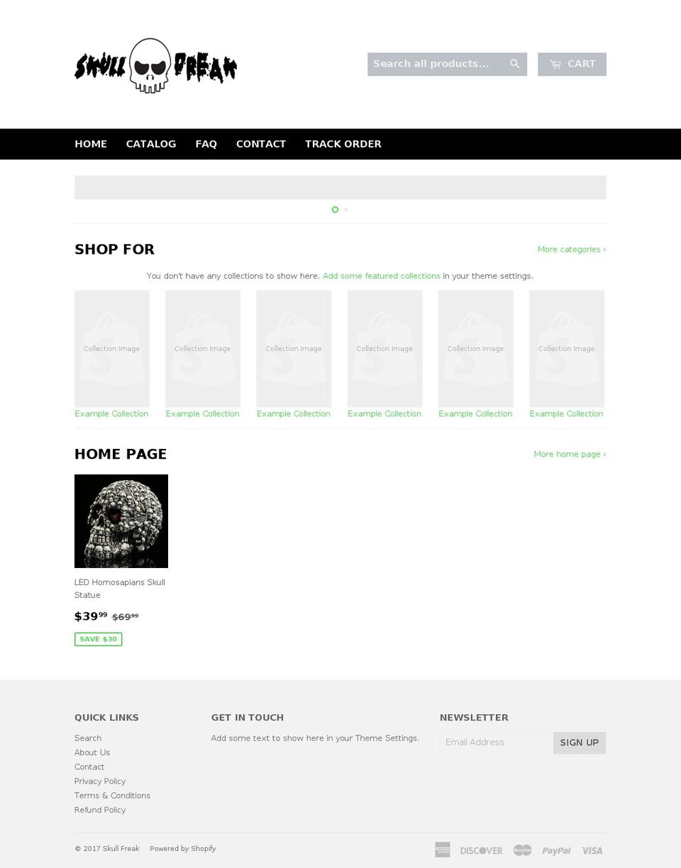 skullfreak.com shopify website screenshot
