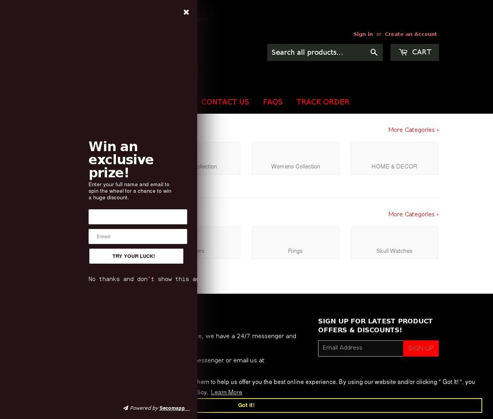 skullhaven.com — Shopify storefront screenshot