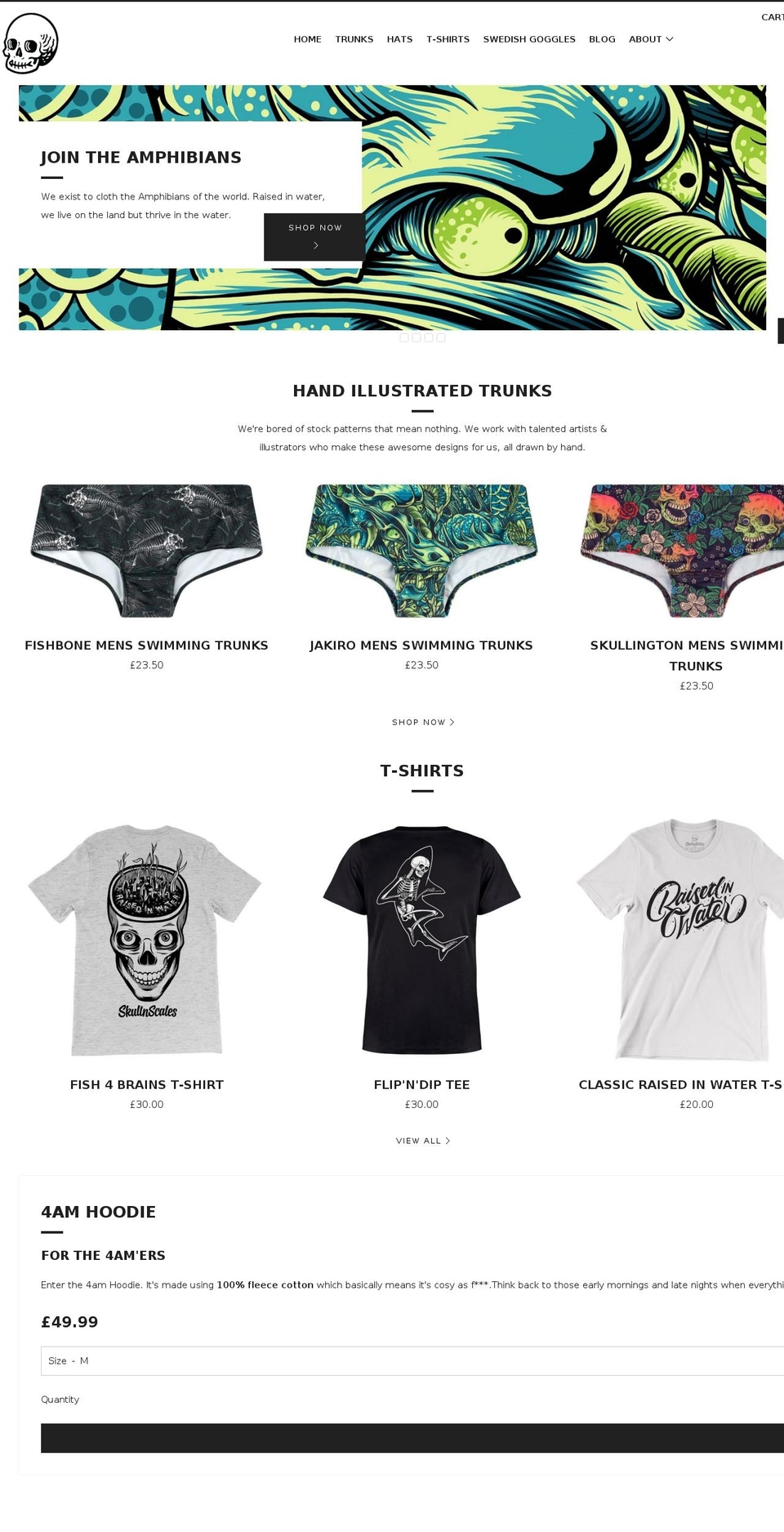 skullnscales.com — Shopify storefront screenshot