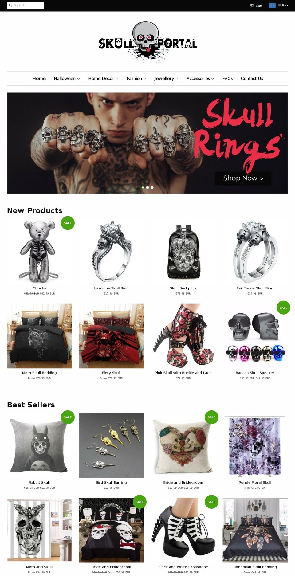 skullportal.com shopify website screenshot