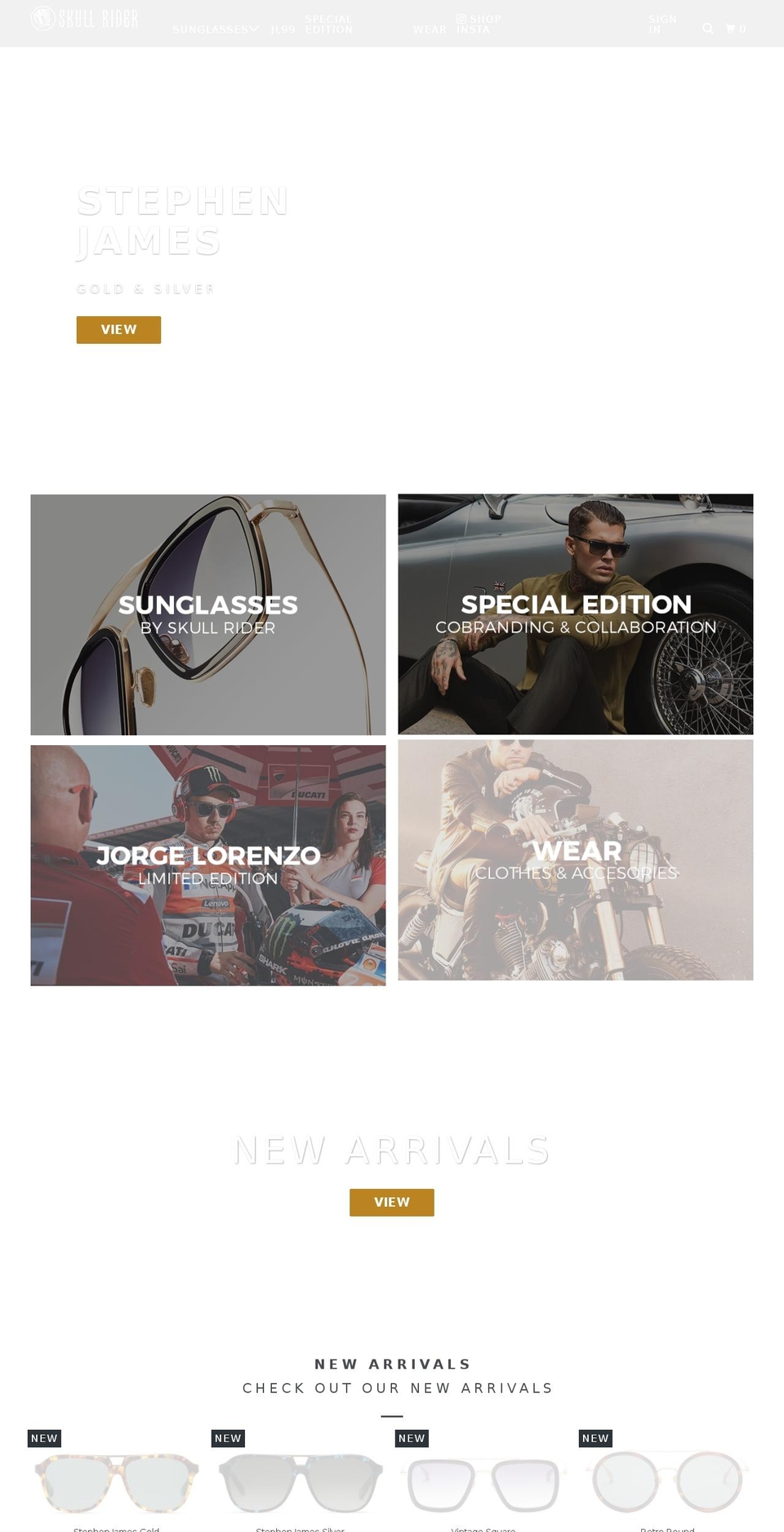 skullriderworld.com — Shopify storefront screenshot