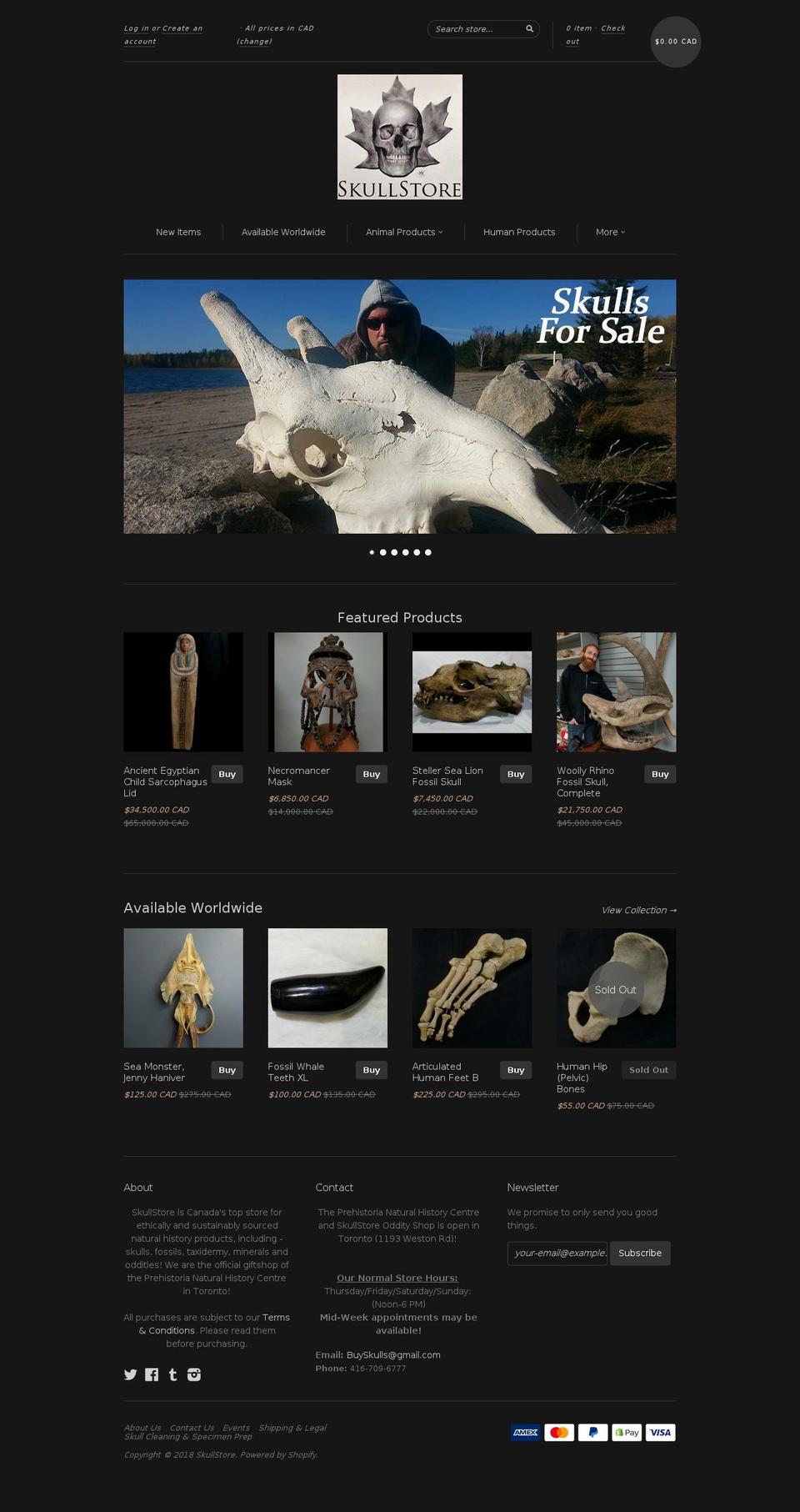 skullscanada.com — Shopify storefront screenshot