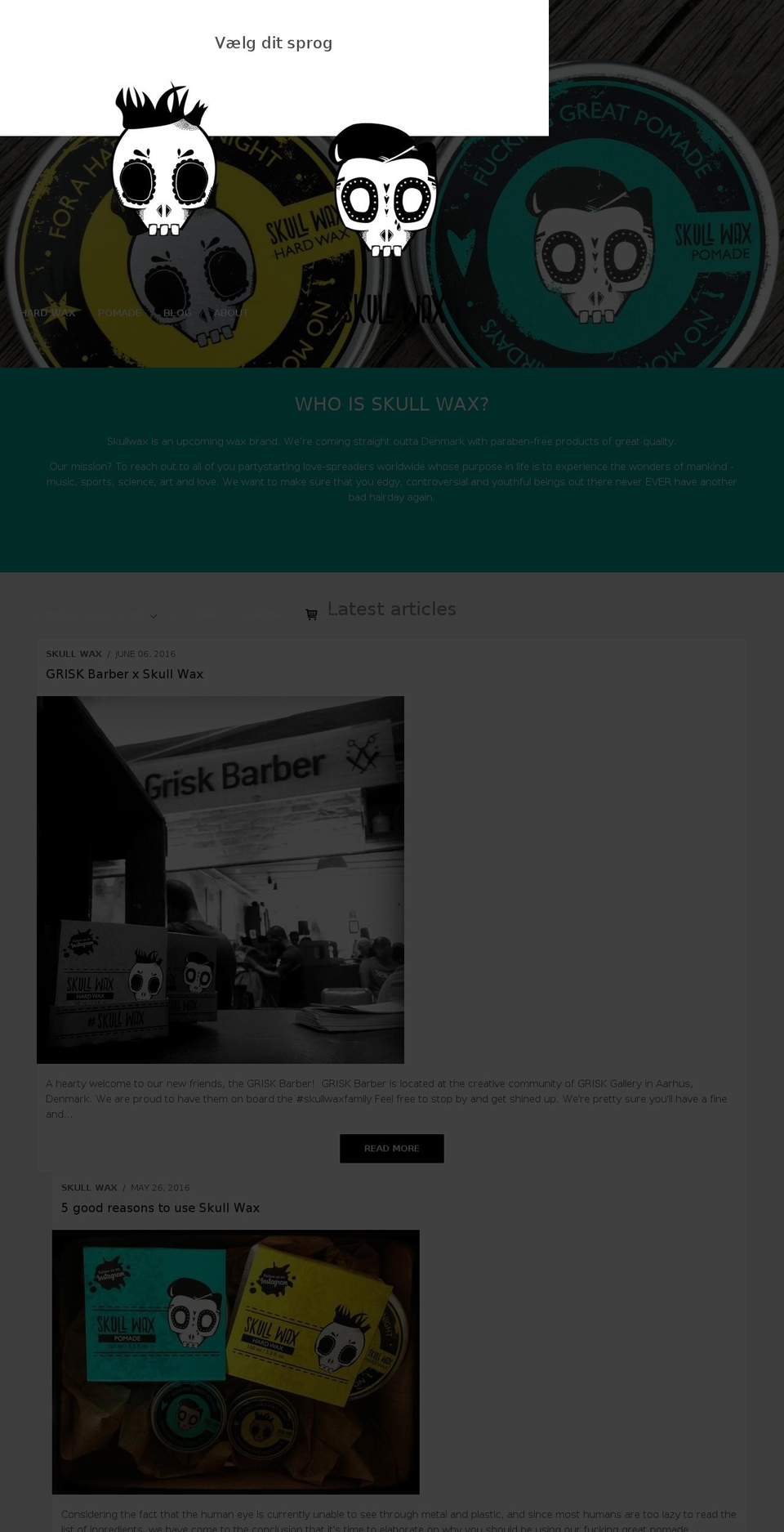 skullwax.org shopify website screenshot