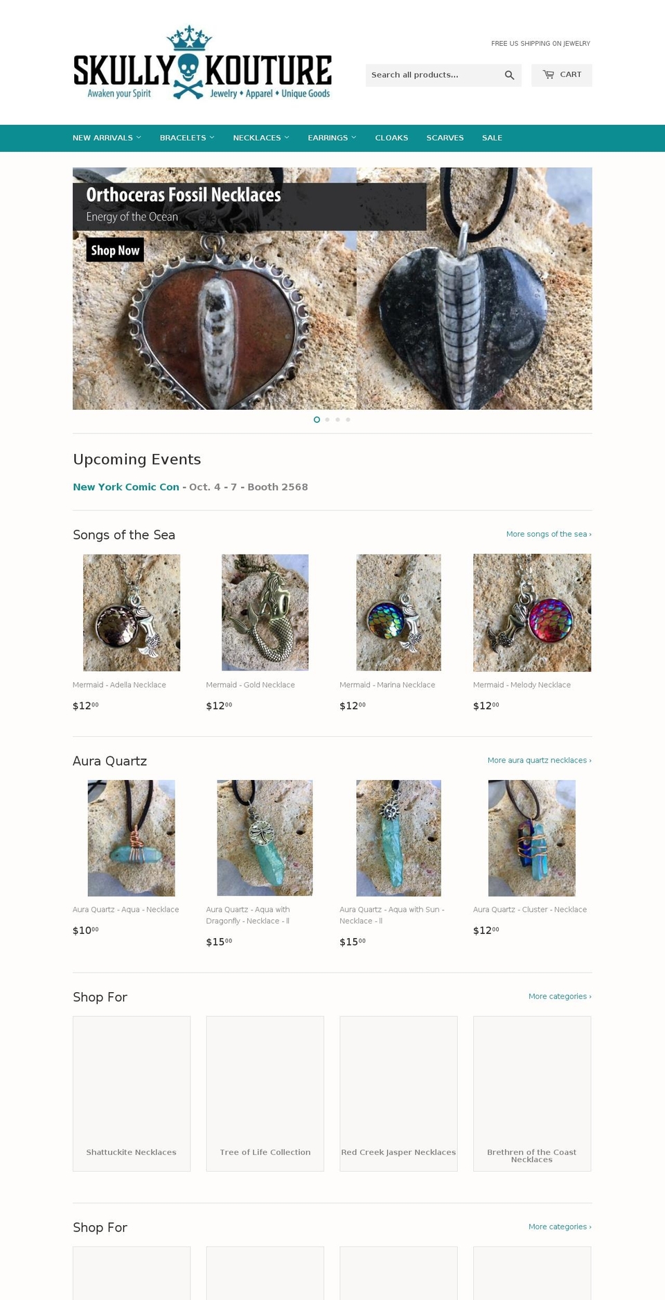 skullykouture.com — Shopify storefront screenshot