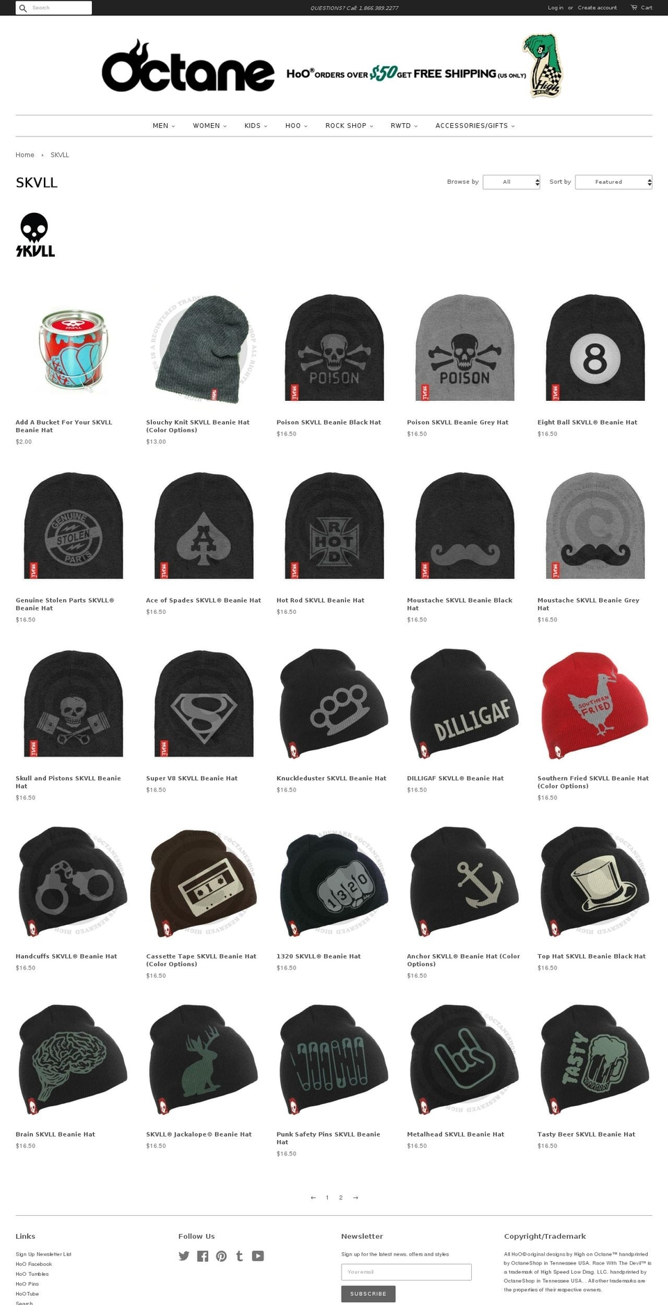 skvll.com — Shopify storefront screenshot