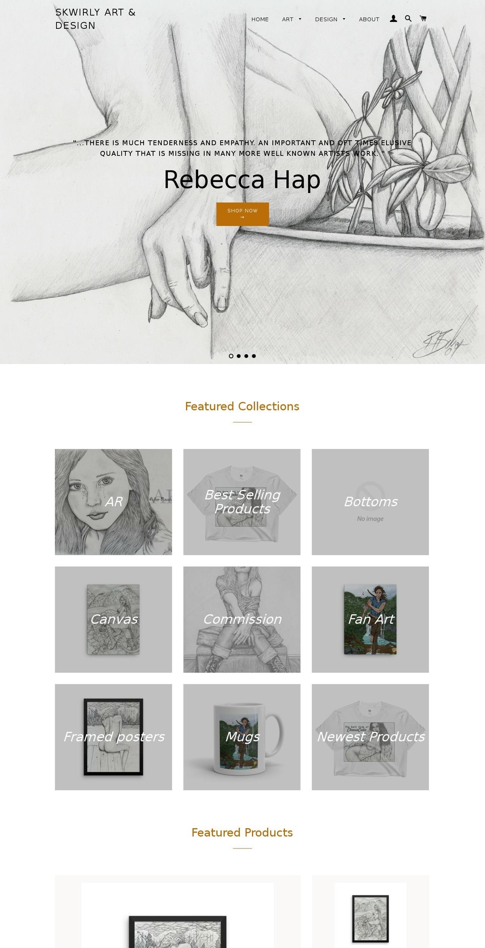 skwirlyart.com — Shopify storefront screenshot