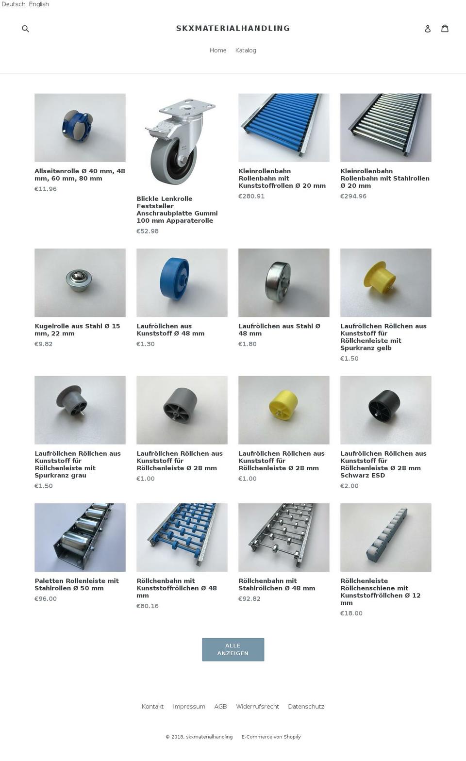 skxmaterialhandling.com — Shopify storefront screenshot