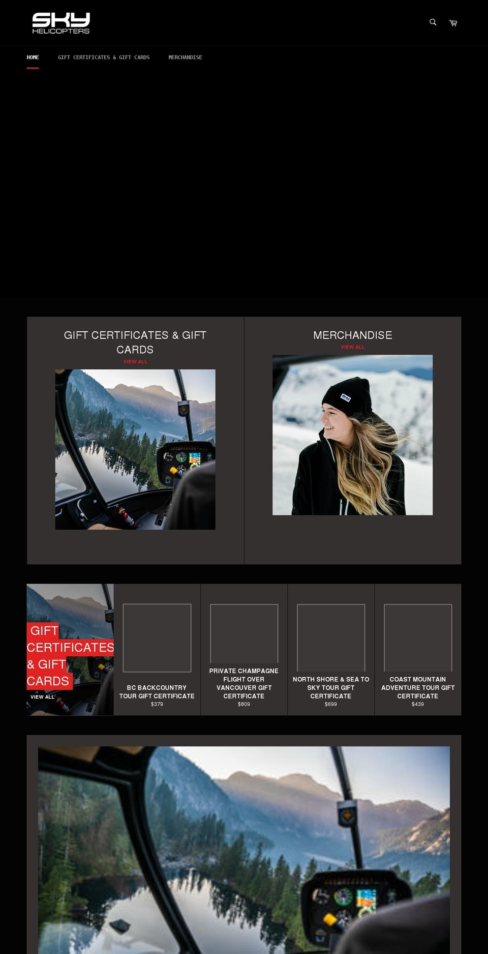 sky-helicopters.myshopify.com shopify website screenshot