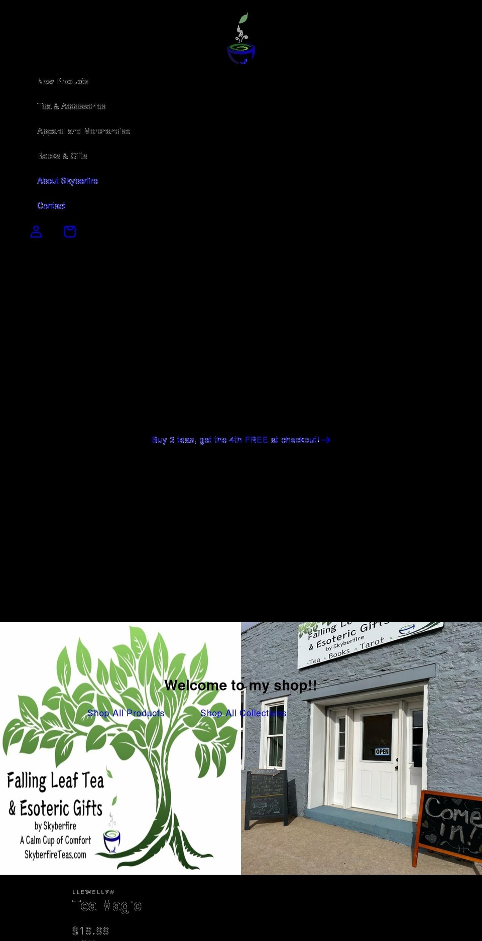 skyberfire.com shopify website screenshot