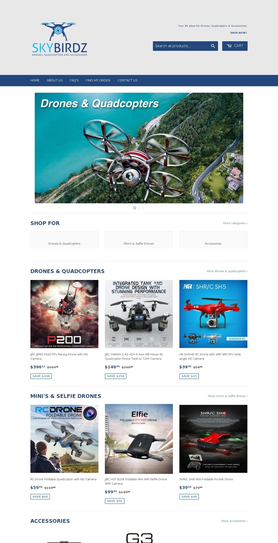 skybirdz.com shopify website screenshot