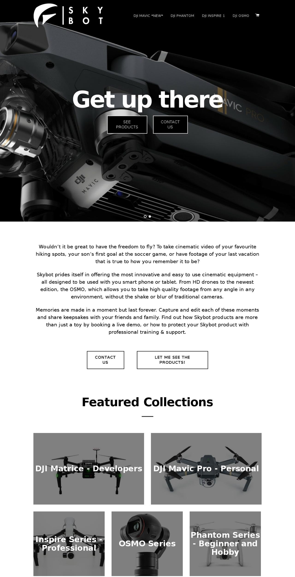 skybotusa.com shopify website screenshot