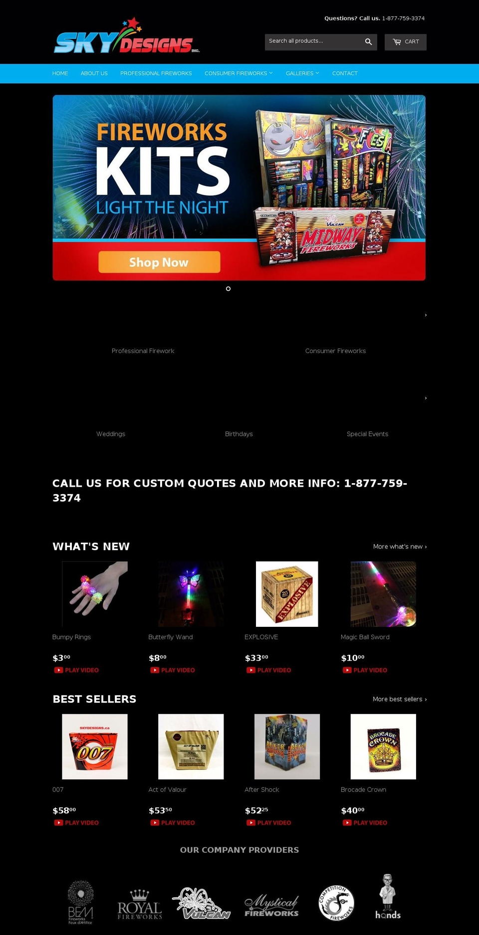 skydesigns.ca shopify website screenshot