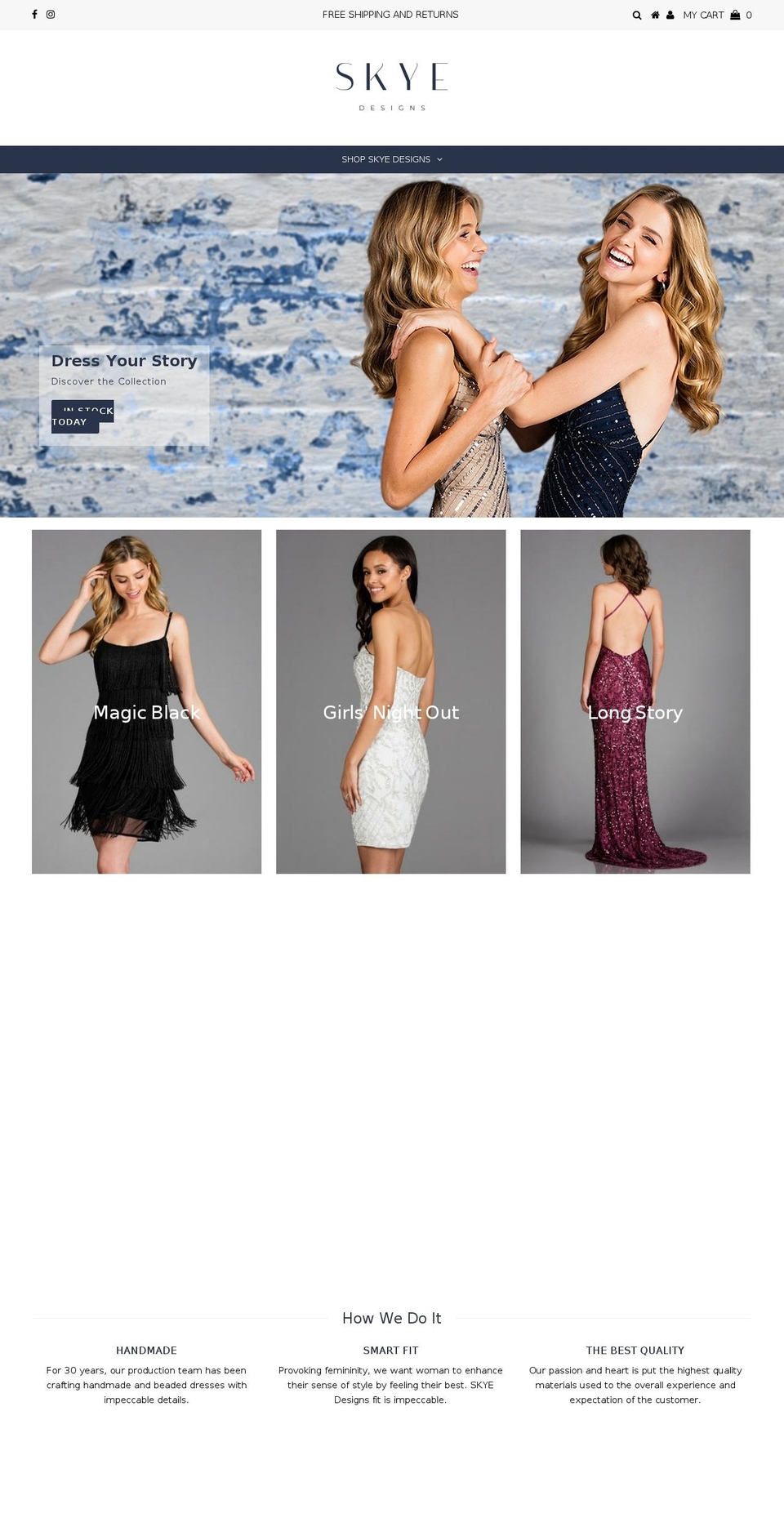 skyedesigns.com — Shopify storefront screenshot