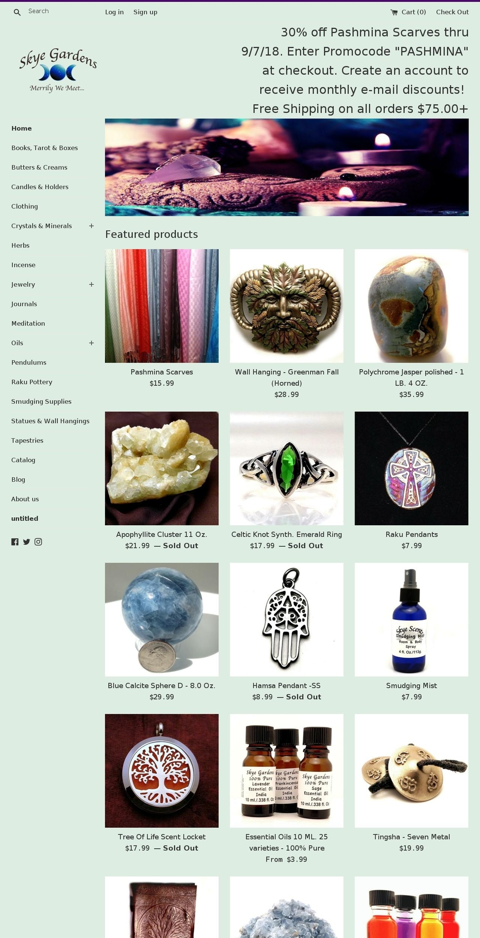 skyegarden.com — Shopify storefront screenshot