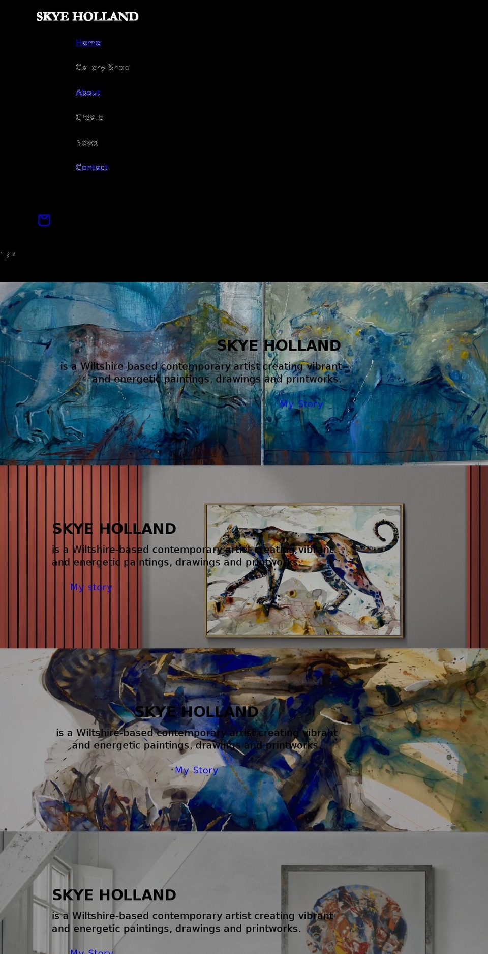 skyeholland.com shopify website screenshot
