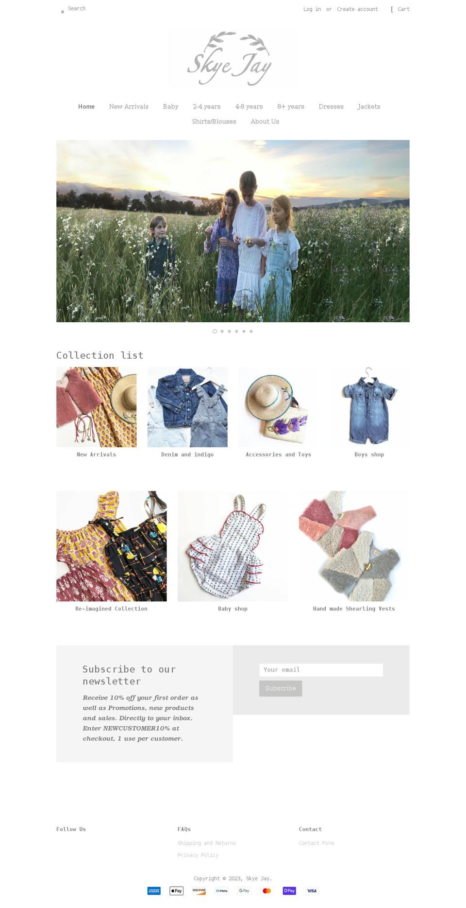 skyejay.com shopify website screenshot