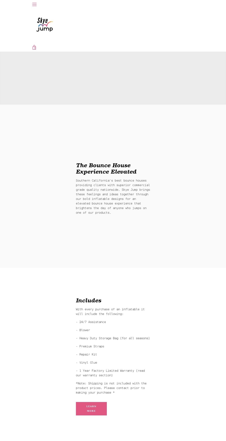 skyejump.com shopify website screenshot