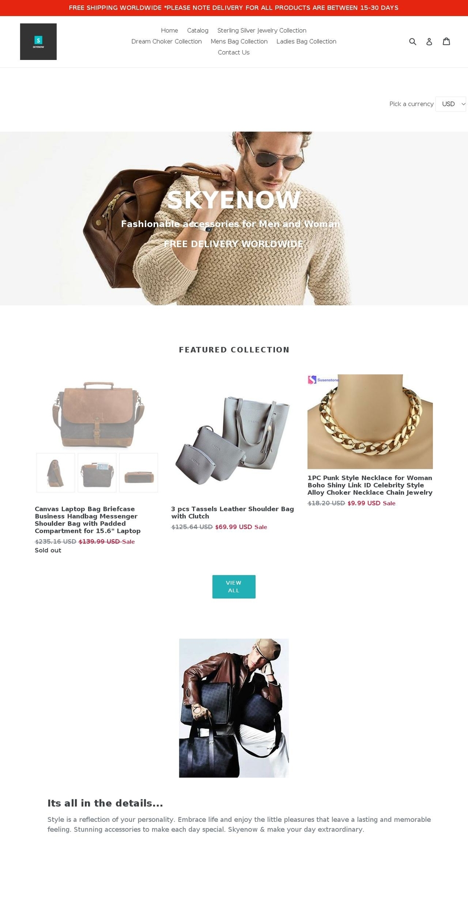 skyenow.com — Shopify storefront screenshot