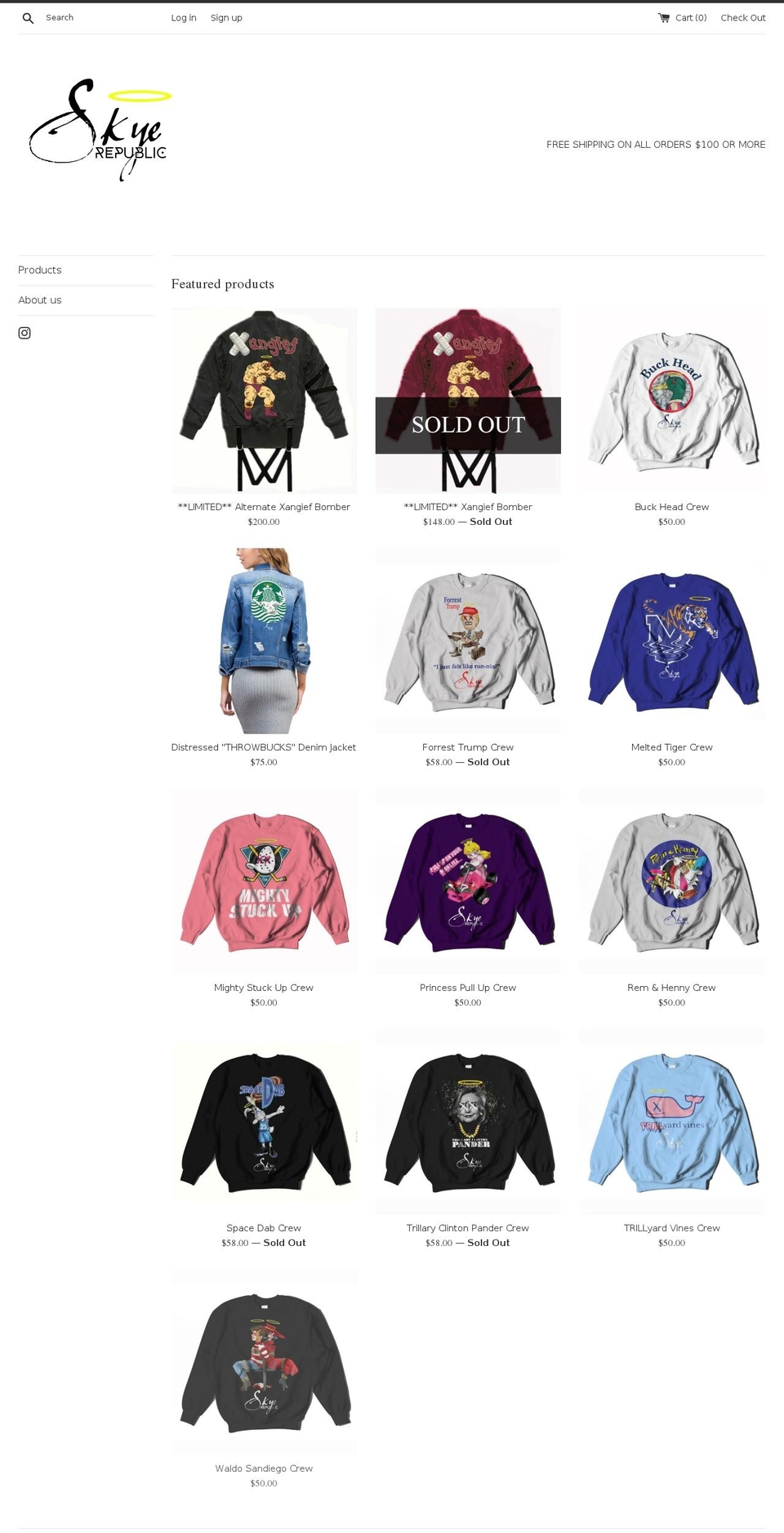 skyerepublic.com shopify website screenshot