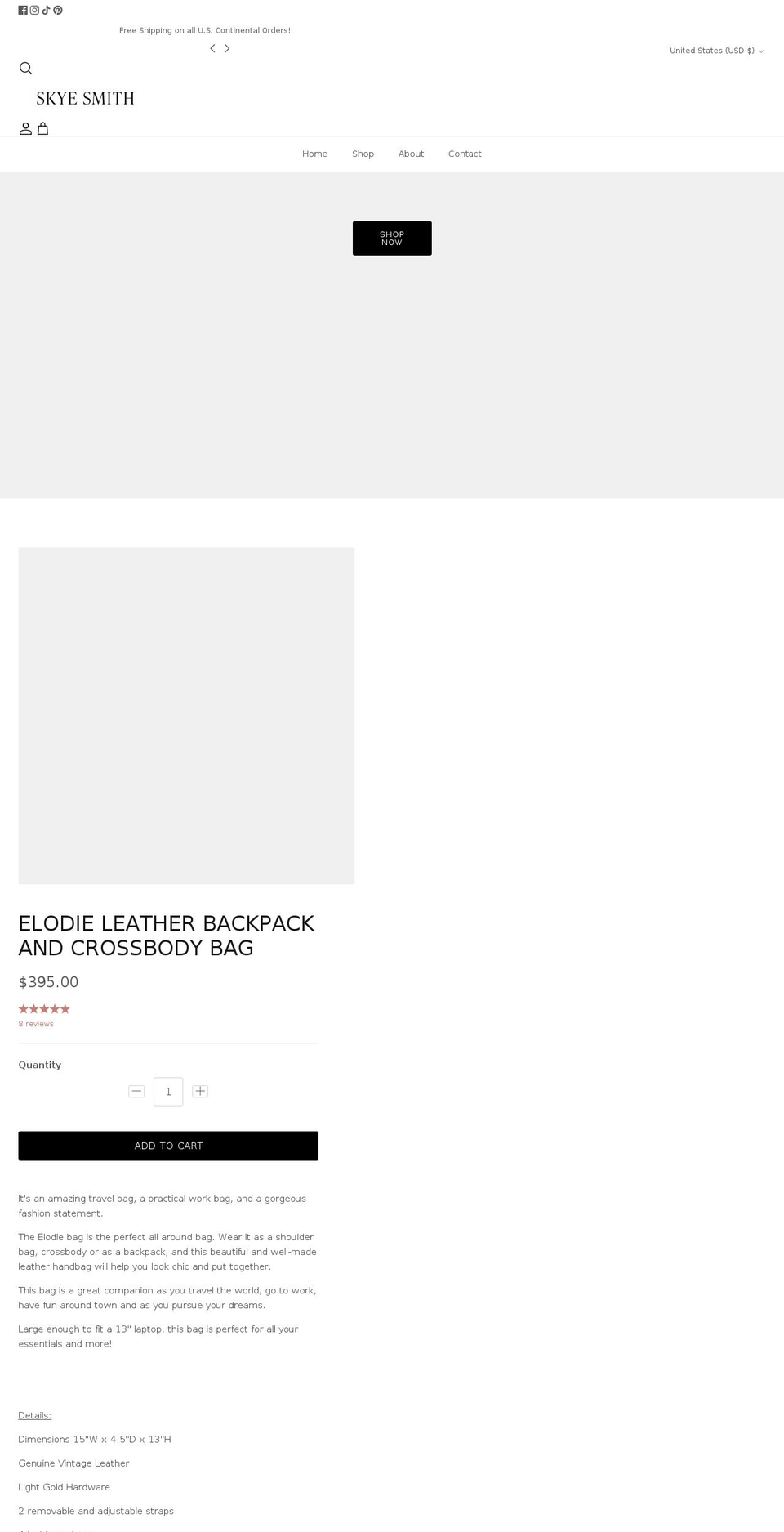 skyesmith.com shopify website screenshot