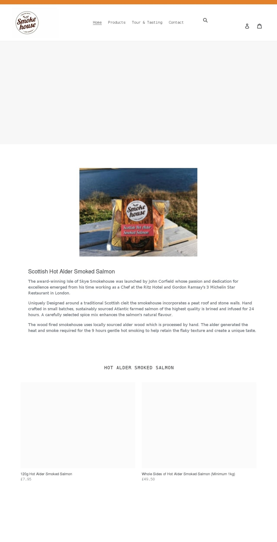 skyesmokehouse.co.uk shopify website screenshot