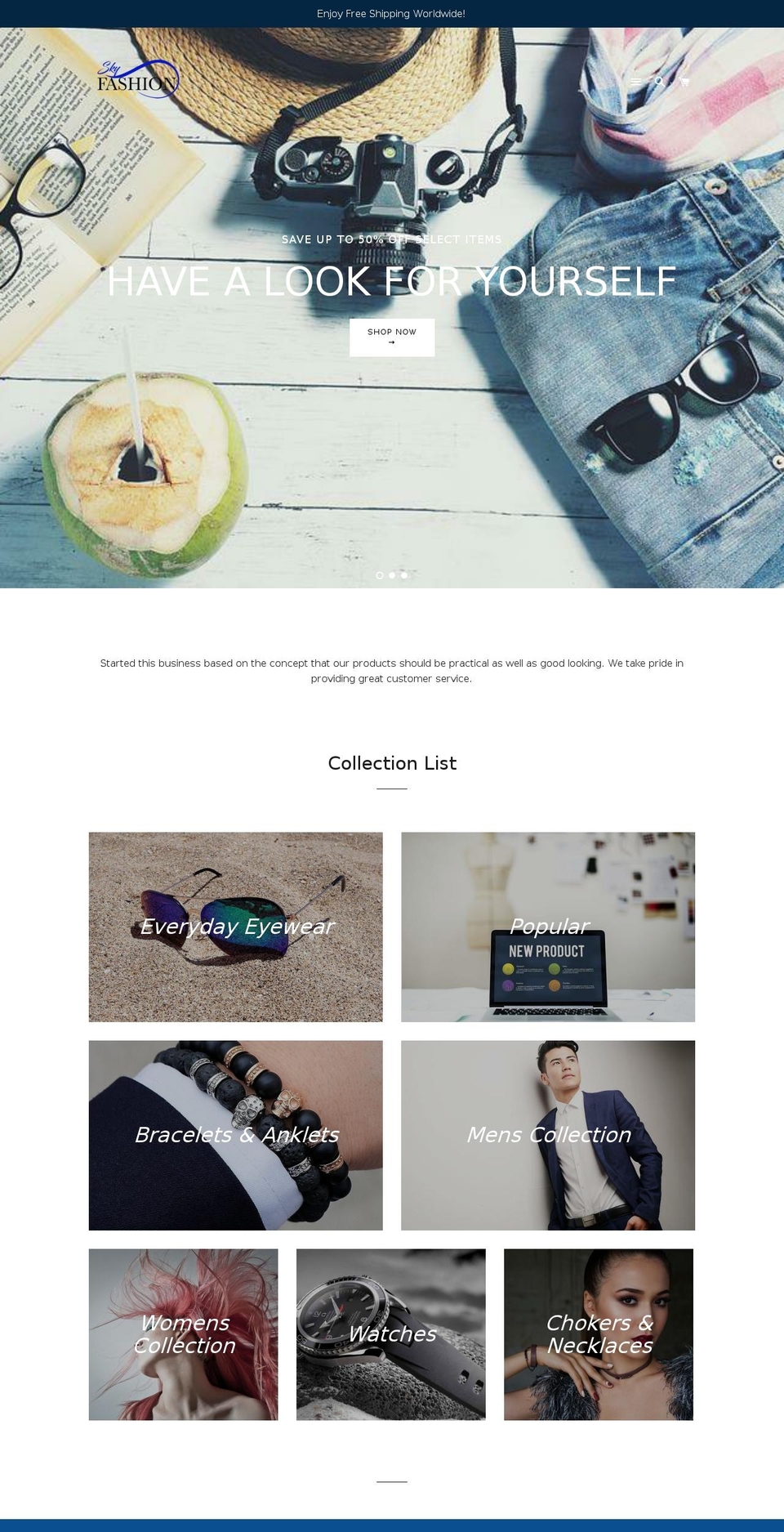 cha-ching-theme Shopify theme site example skyfashionvalley.com