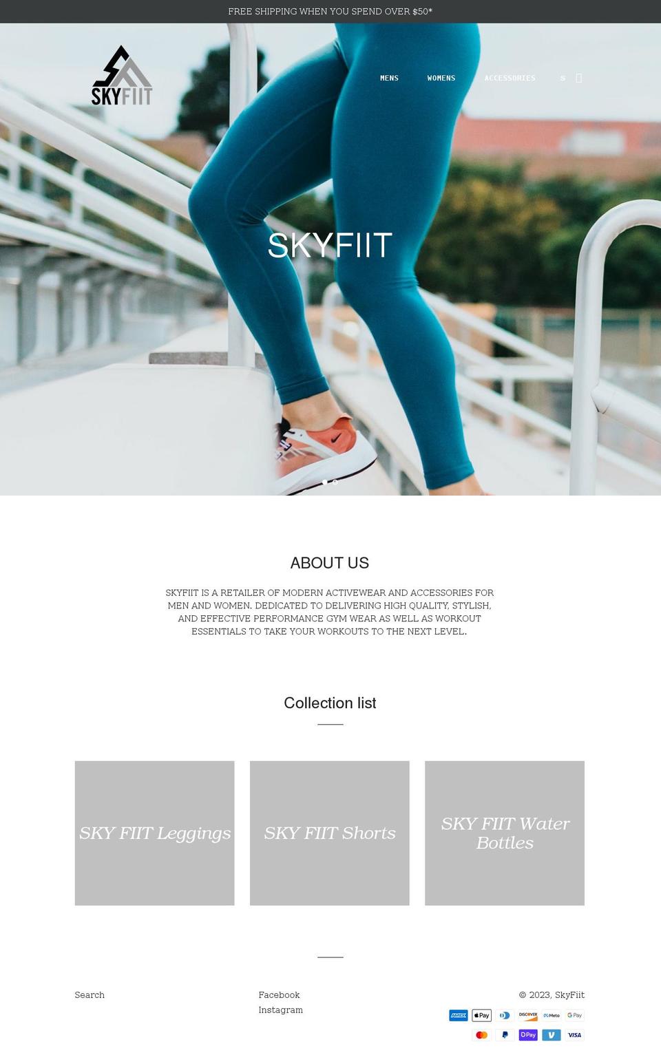 skyfiitactivewear.com shopify website screenshot