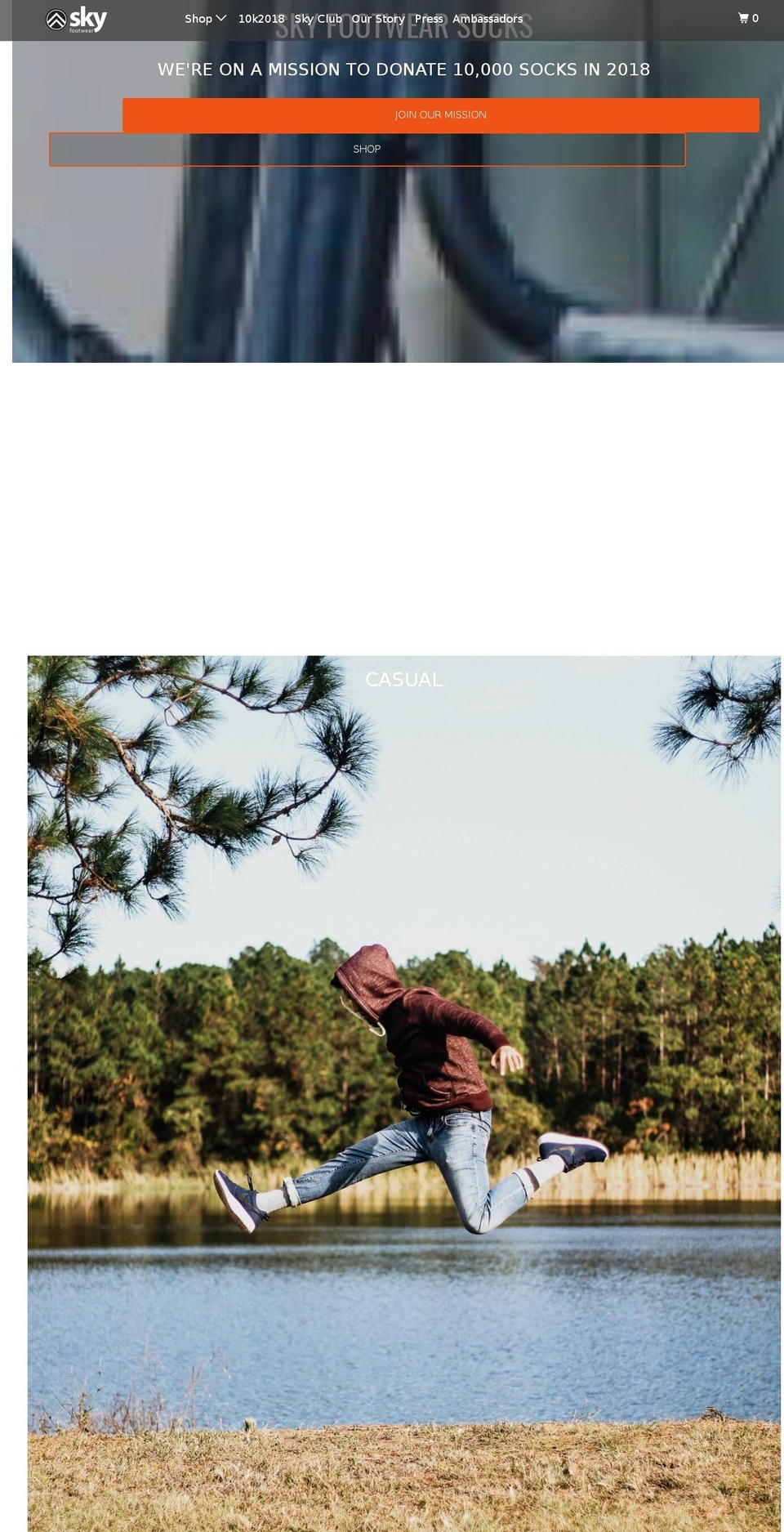 skyfootwear.com — Shopify storefront screenshot
