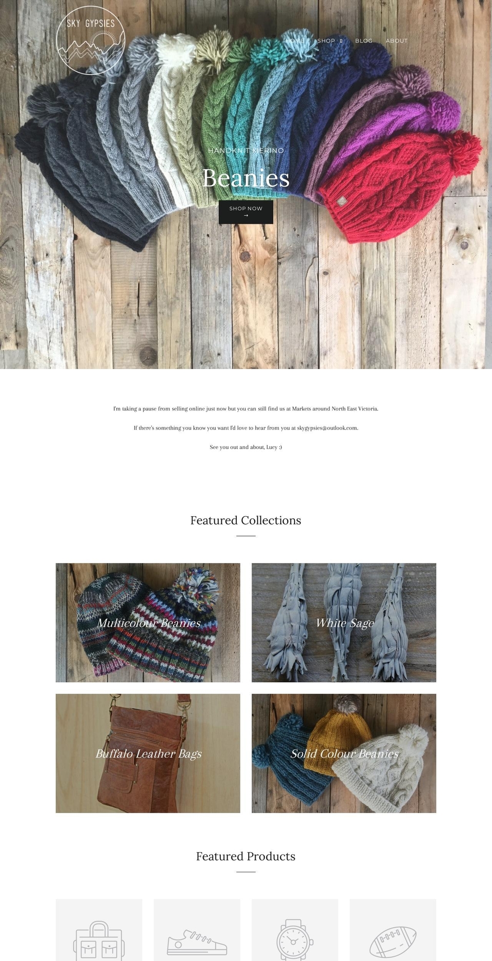 skygypsies.com.au shopify website screenshot