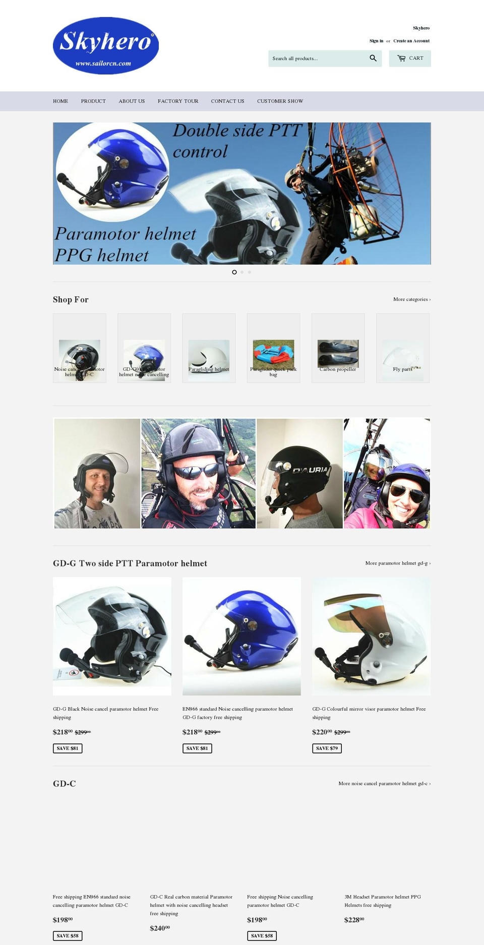 skyherochina.com shopify website screenshot