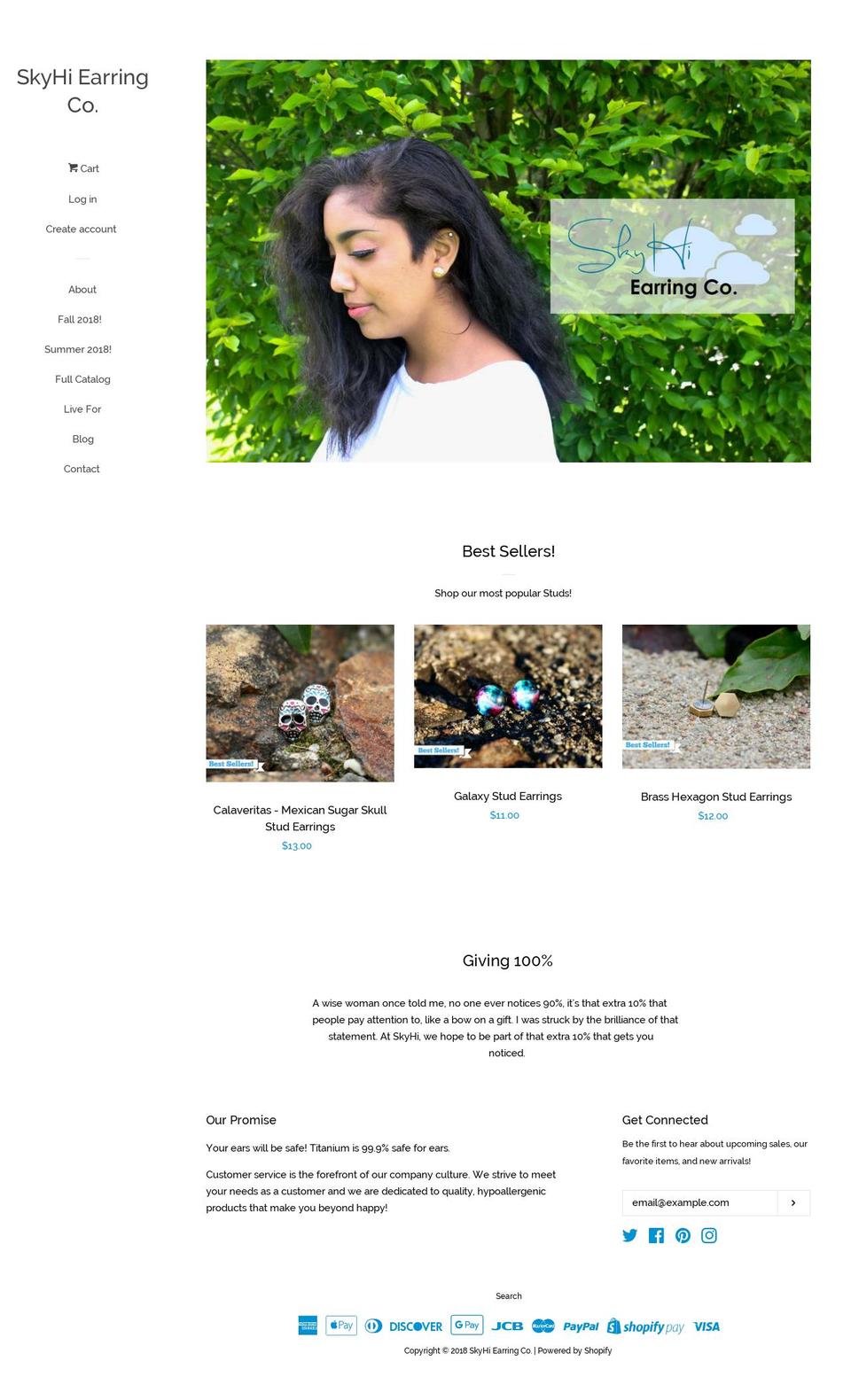 skyhiearringco.com — Shopify storefront screenshot