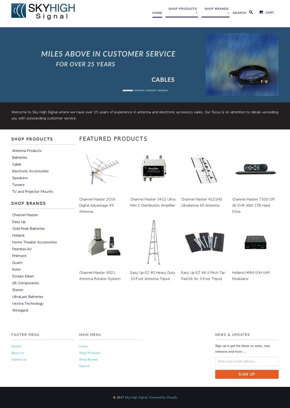 skyhighsignal.com shopify website screenshot