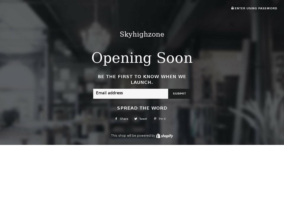 skyhighzone.com — Shopify storefront screenshot