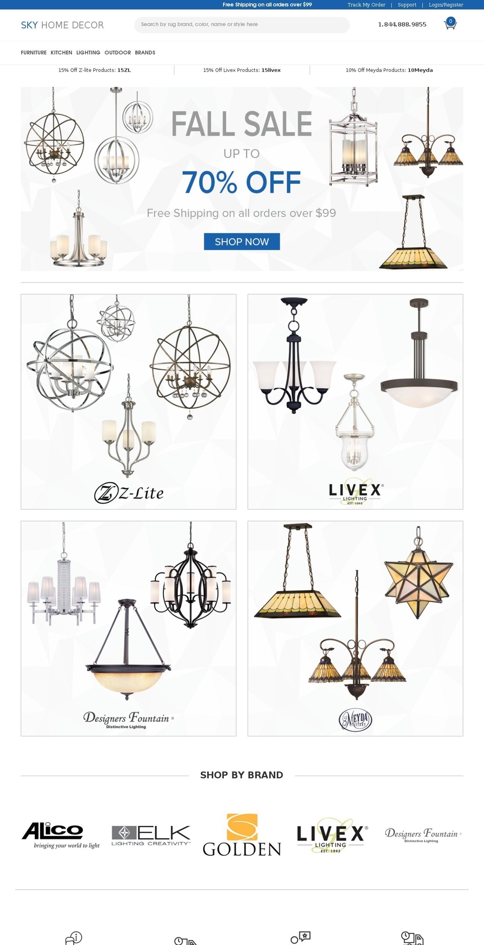 skyhomedecor.com shopify website screenshot