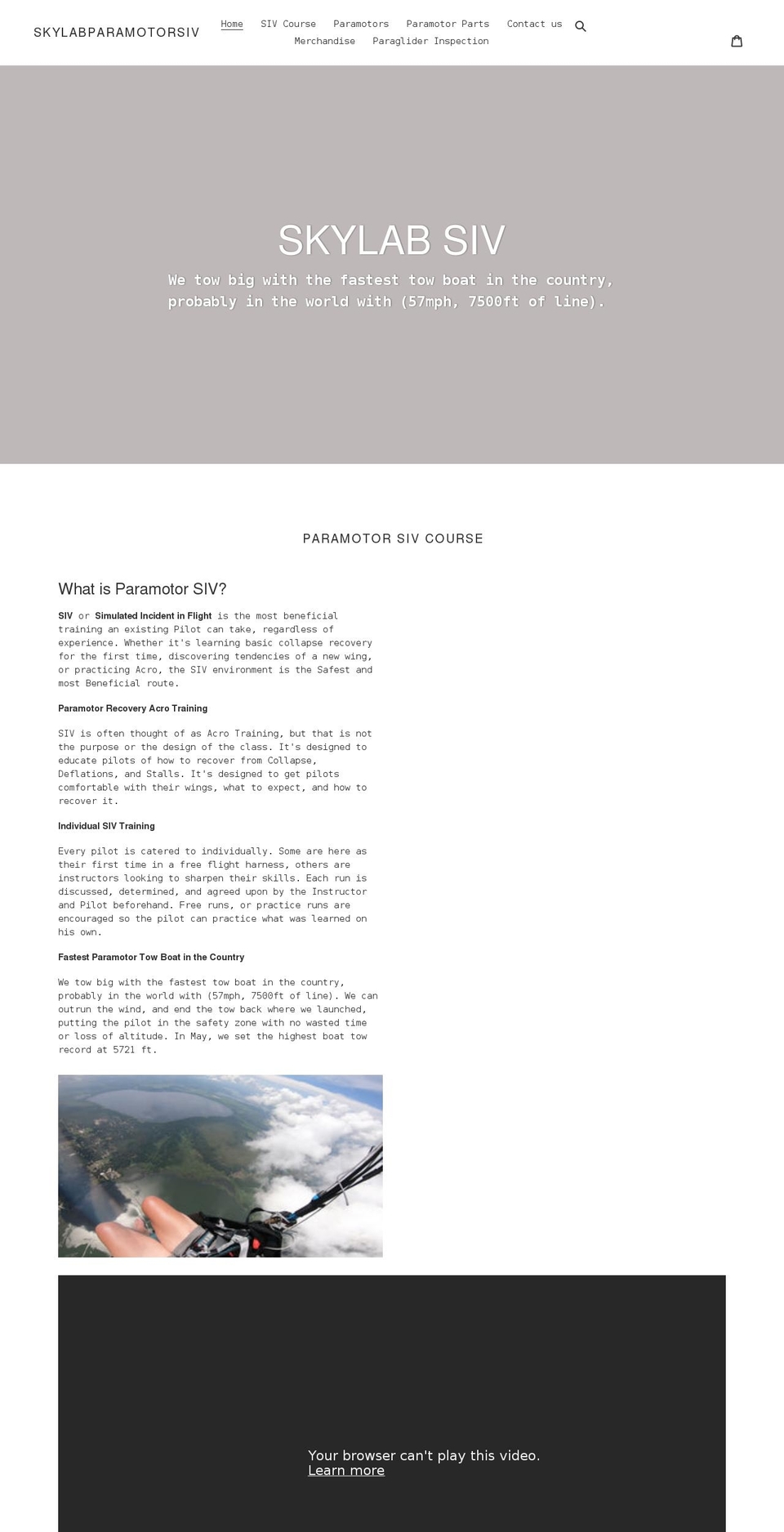 skylabparamotorsiv.com shopify website screenshot