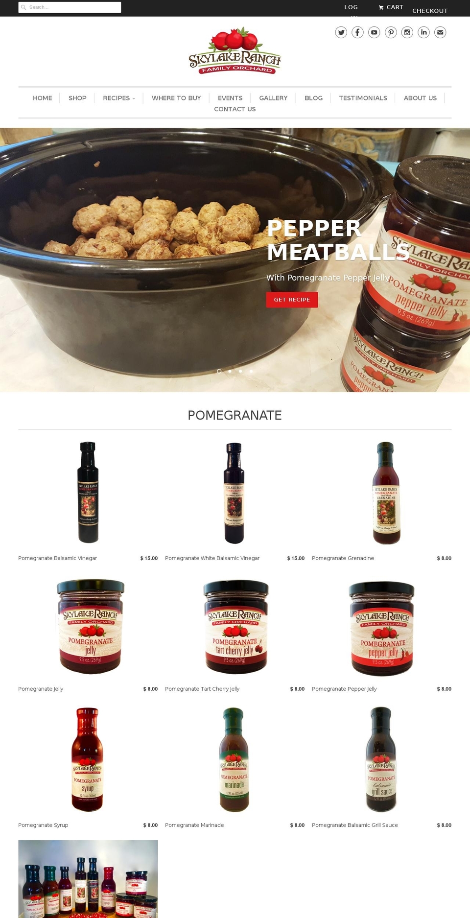 skylakeranch.com shopify website screenshot