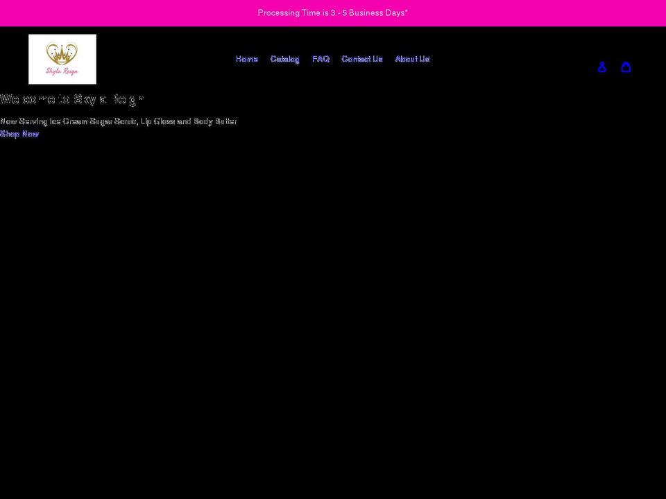 skylareign.com shopify website screenshot
