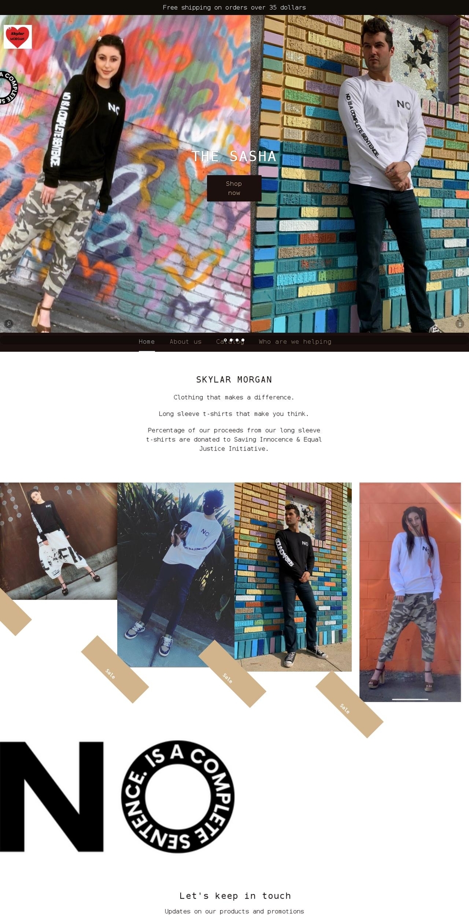 skylarmorgan.com shopify website screenshot