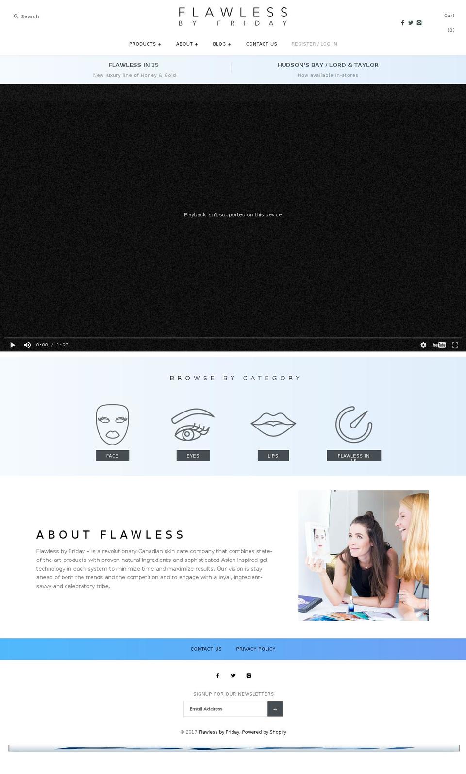 skylarskin.com shopify website screenshot