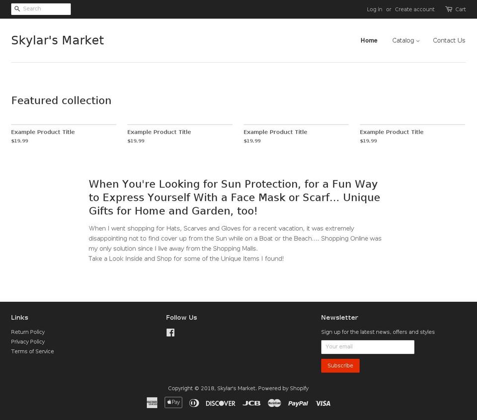 skylarsolutions.net shopify website screenshot