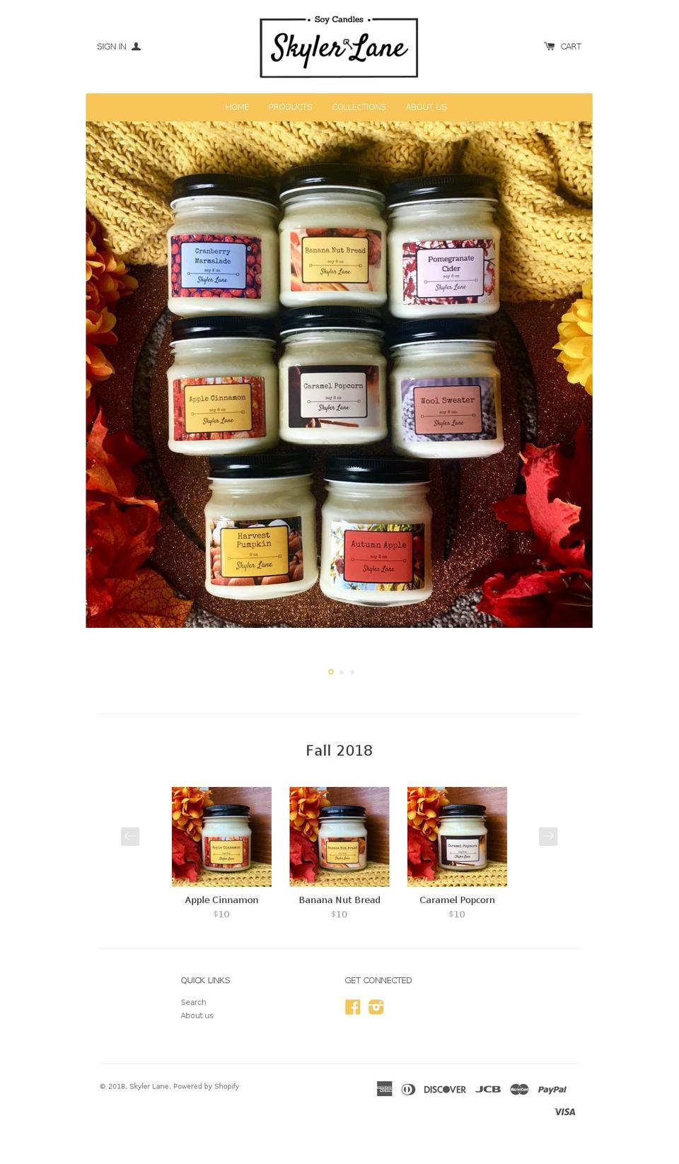 skylerlane.com shopify website screenshot