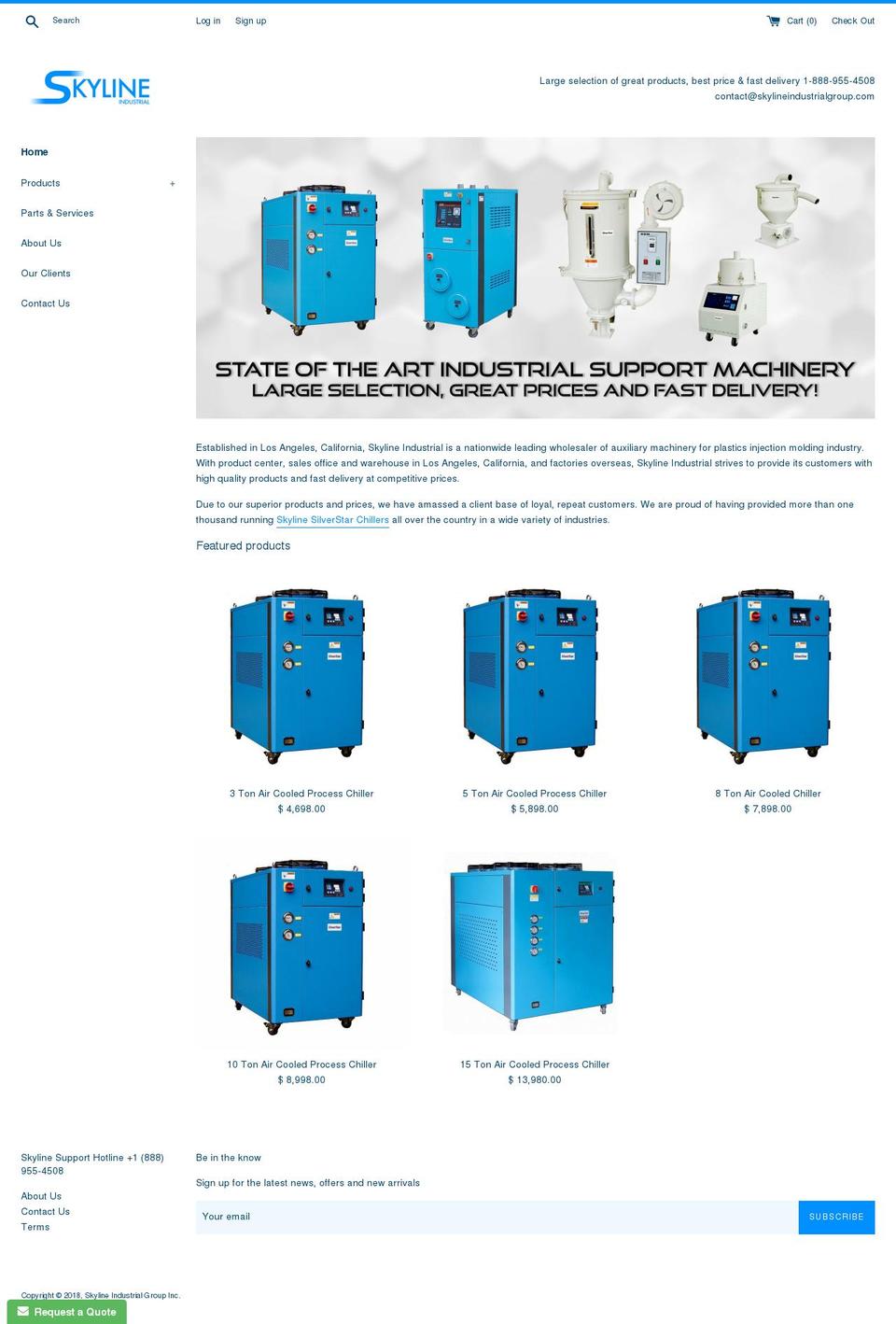 skylineindustrialgroup.com shopify website screenshot